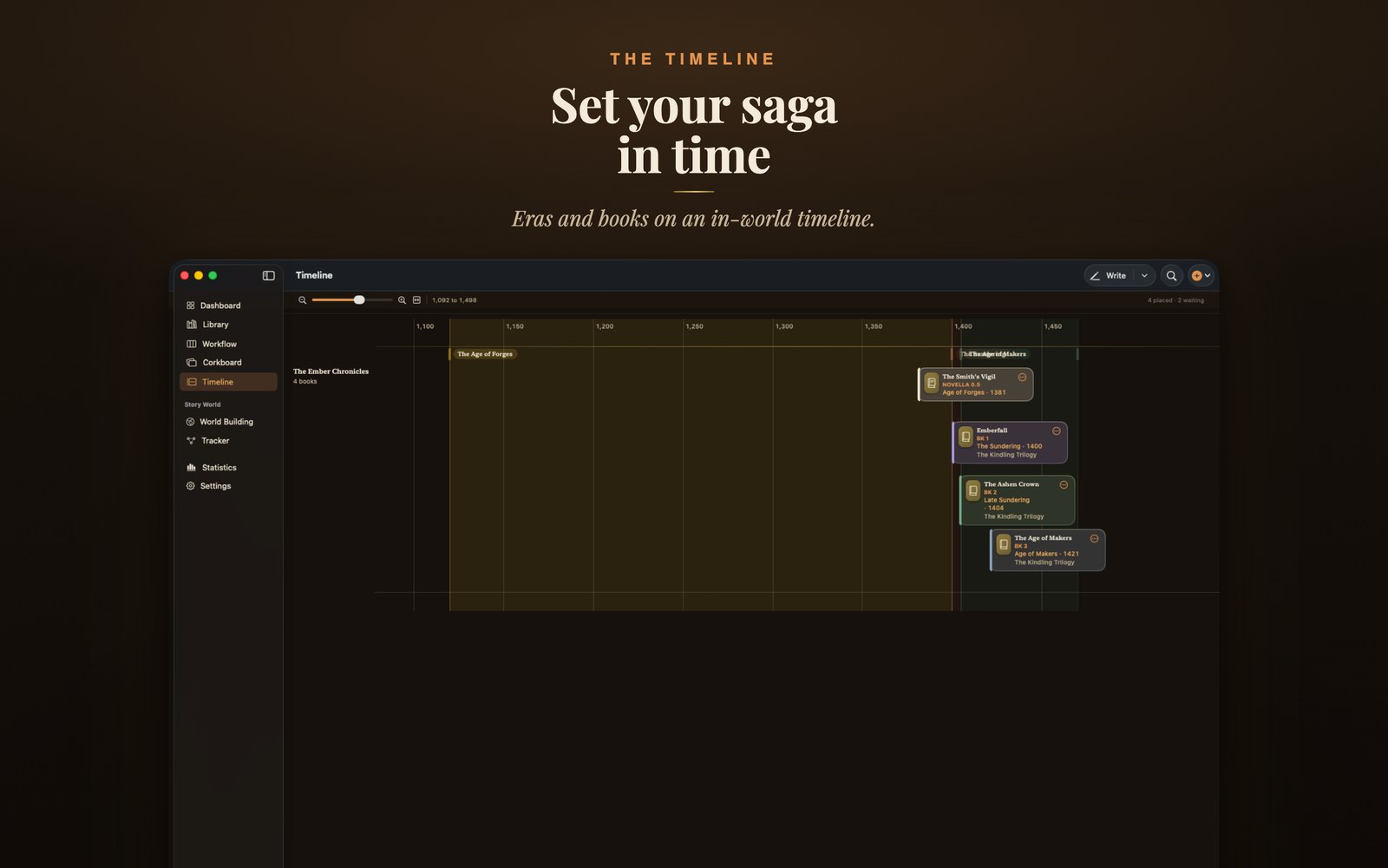 The timeline on Mac